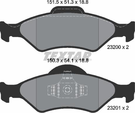 Textar 89005700 - Bremžu komplekts, Disku bremzes adetalas.lv