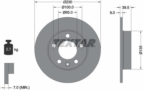 Textar 92082503 - Bremžu diski adetalas.lv