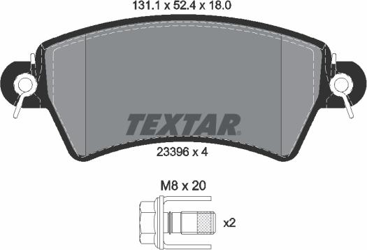 Textar 89015300 - Bremžu komplekts, Disku bremzes adetalas.lv