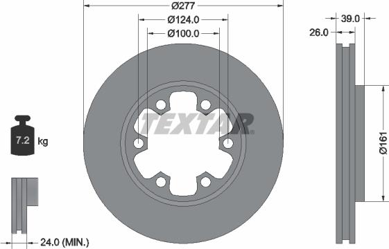 Textar 92059000 - Bremžu diski adetalas.lv