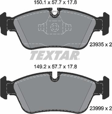 Textar 89017100 - Bremžu komplekts, Disku bremzes adetalas.lv