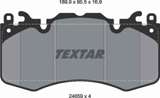 Textar 2465901 - Bremžu uzliku kompl., Disku bremzes adetalas.lv