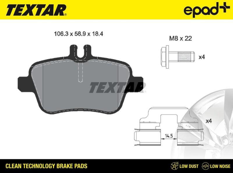 Textar 2484801CP - Bremžu uzliku kompl., Disku bremzes adetalas.lv