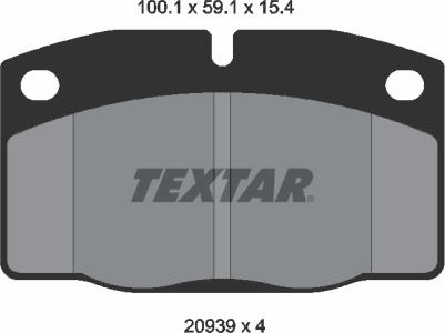 Textar 89001800 - Bremžu komplekts, Disku bremzes adetalas.lv