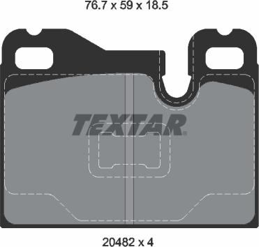 Textar 2048201 - Bremžu uzliku kompl., Disku bremzes adetalas.lv