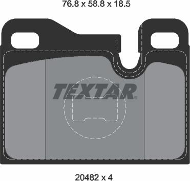 Textar 2048203 - Bremžu uzliku kompl., Disku bremzes adetalas.lv