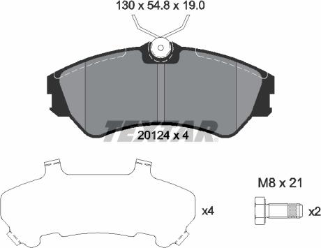 Textar 2012401 - Bremžu uzliku kompl., Disku bremzes adetalas.lv