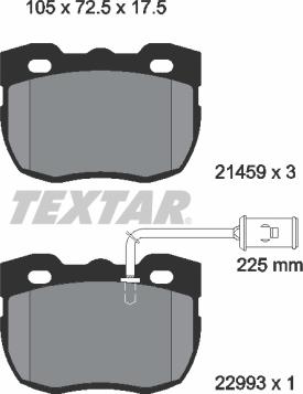 Textar 2145905 - Bremžu uzliku kompl., Disku bremzes adetalas.lv