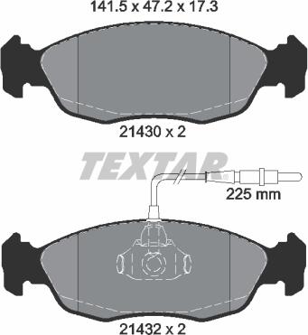 Textar 89010800 - Bremžu komplekts, Disku bremzes adetalas.lv