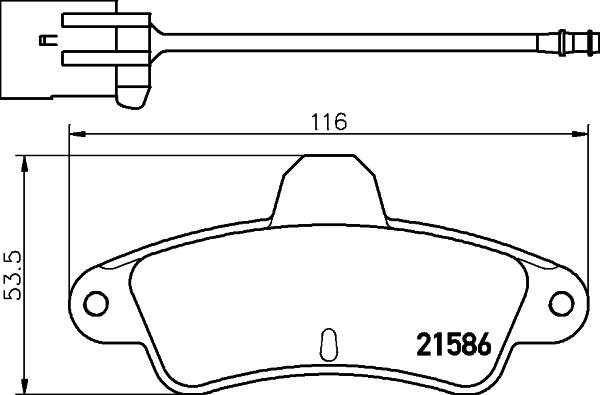 Textar 2158602 - Bremžu uzliku kompl., Disku bremzes adetalas.lv