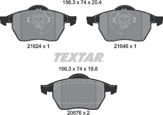 Textar 89011700 - Bremžu komplekts, Disku bremzes adetalas.lv