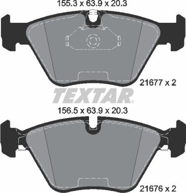 Textar 2167781 - Bremžu uzliku kompl., Disku bremzes adetalas.lv