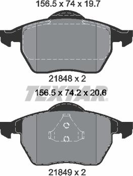 Textar 89003800 - Bremžu komplekts, Disku bremzes adetalas.lv