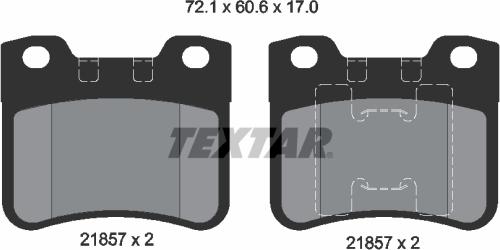 Textar 89012100 - Bremžu komplekts, Disku bremzes adetalas.lv