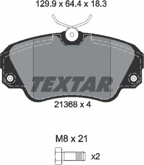 Textar 2136801 - Bremžu uzliku kompl., Disku bremzes adetalas.lv