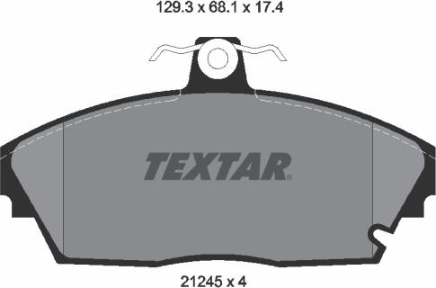 Textar 2124502 - Bremžu uzliku kompl., Disku bremzes adetalas.lv