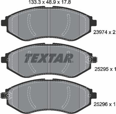 Textar 2397406 - Bremžu uzliku kompl., Disku bremzes adetalas.lv