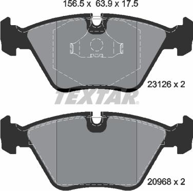 Textar 2312601 - Bremžu uzliku kompl., Disku bremzes adetalas.lv