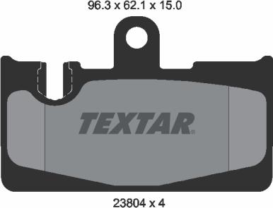 Textar 2380401 - Bremžu uzliku kompl., Disku bremzes adetalas.lv