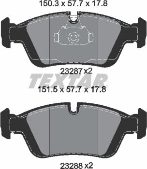 Textar 89014700 - Bremžu komplekts, Disku bremzes adetalas.lv