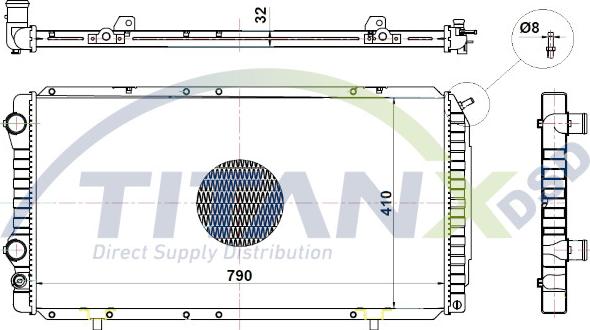 TITANX RD359011 - Radiators, Motora dzesēšanas sistēma adetalas.lv