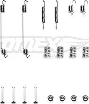 TOMEX brakes TX 40-08 - Piederumu komplekts, Bremžu loki adetalas.lv