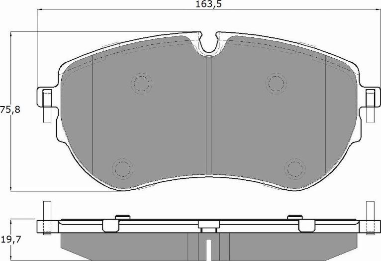 TOMEX brakes TX 19-13 - Bremžu uzliku kompl., Disku bremzes adetalas.lv