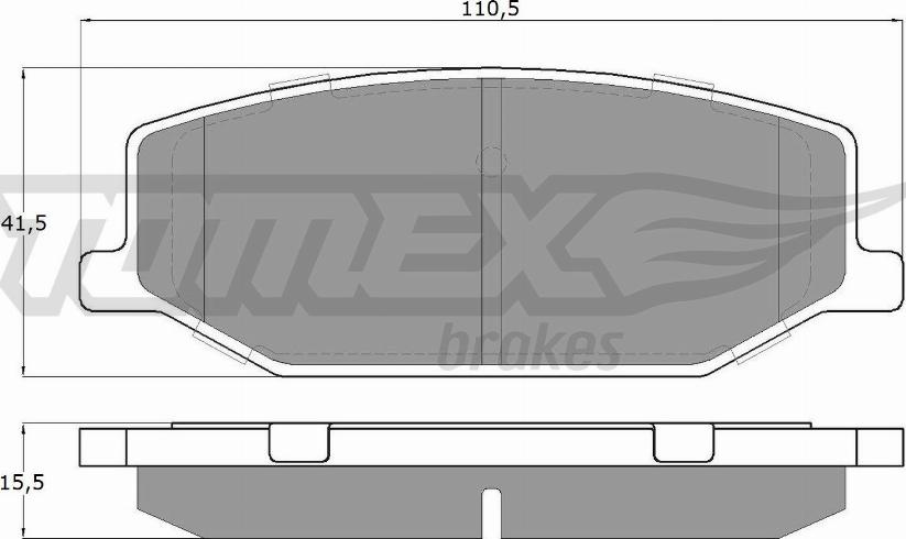 TOMEX brakes TX 19-36 - Bremžu uzliku kompl., Disku bremzes adetalas.lv