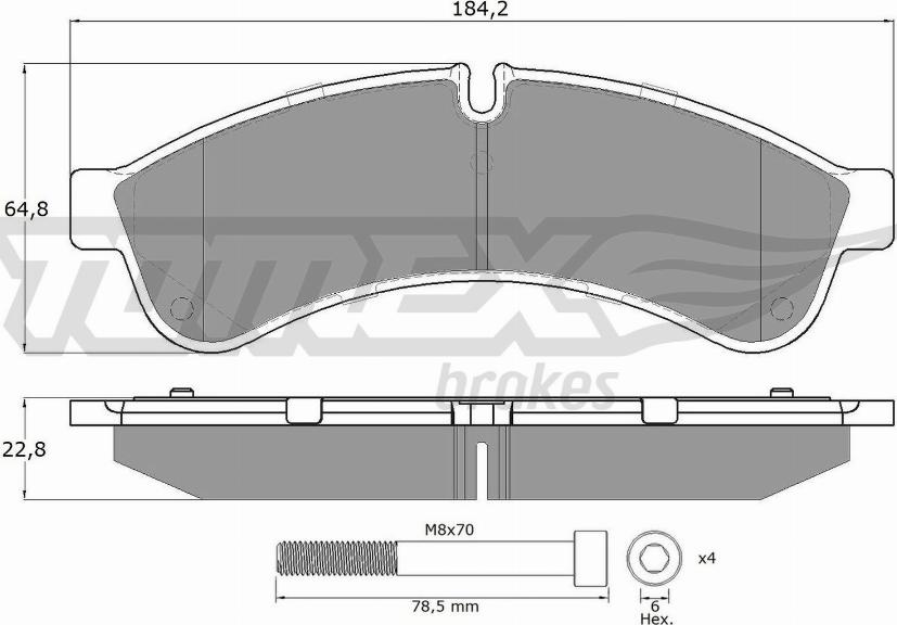 TOMEX brakes TX 19-30 - Bremžu uzliku kompl., Disku bremzes adetalas.lv