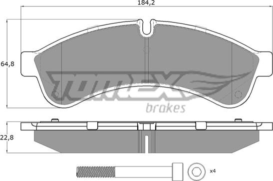 TOMEX brakes TX 19-30 - Bremžu uzliku kompl., Disku bremzes adetalas.lv