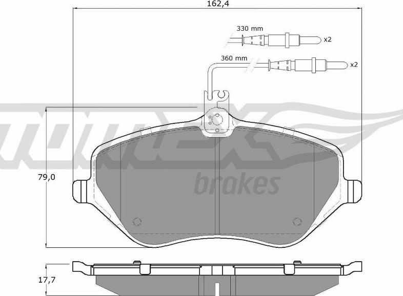 TOMEX brakes TX 14-68 - Bremžu uzliku kompl., Disku bremzes adetalas.lv