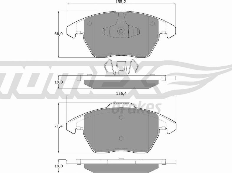 TOMEX brakes TX 14-38 - Bremžu uzliku kompl., Disku bremzes adetalas.lv