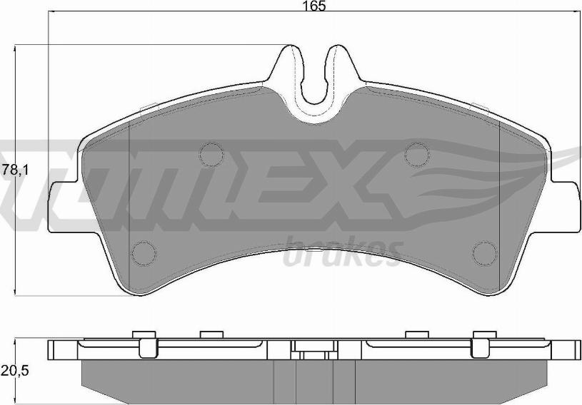 TOMEX brakes TX 14-26 - Bremžu uzliku kompl., Disku bremzes adetalas.lv