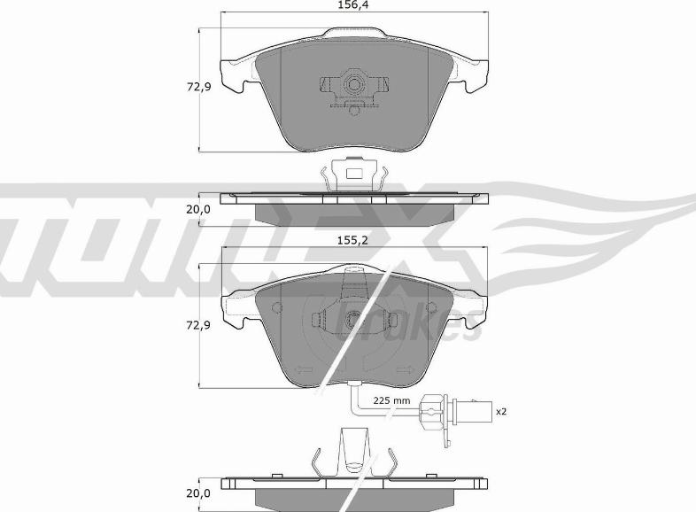 TOMEX brakes TX 14-23 - Bremžu uzliku kompl., Disku bremzes adetalas.lv