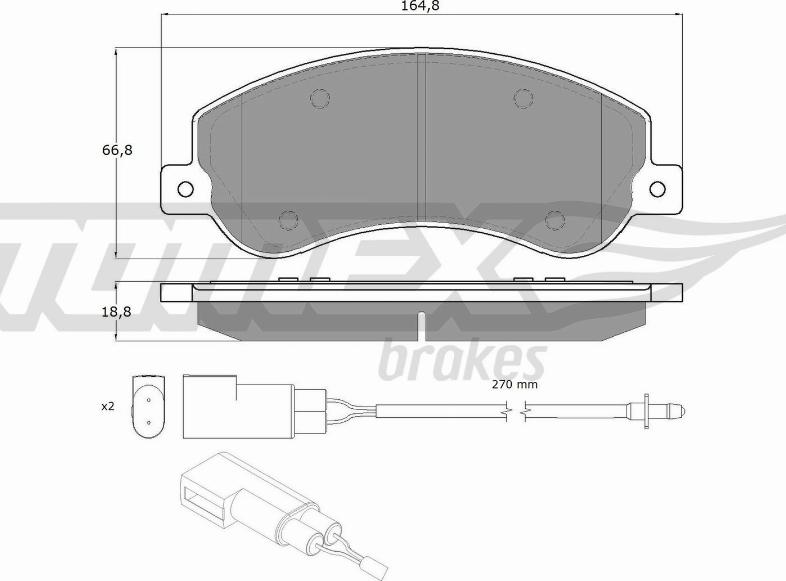 TOMEX brakes TX 14-77 - Bremžu uzliku kompl., Disku bremzes adetalas.lv