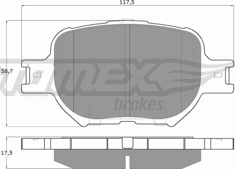 TOMEX brakes TX 15-62 - Bremžu uzliku kompl., Disku bremzes adetalas.lv