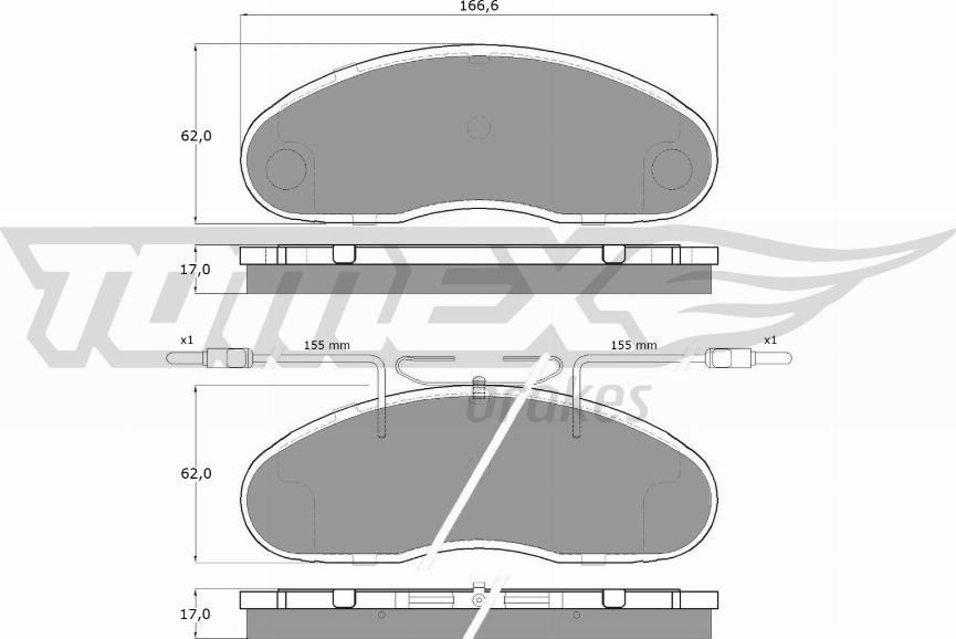 TOMEX brakes TX 15-18 - Bremžu uzliku kompl., Disku bremzes adetalas.lv