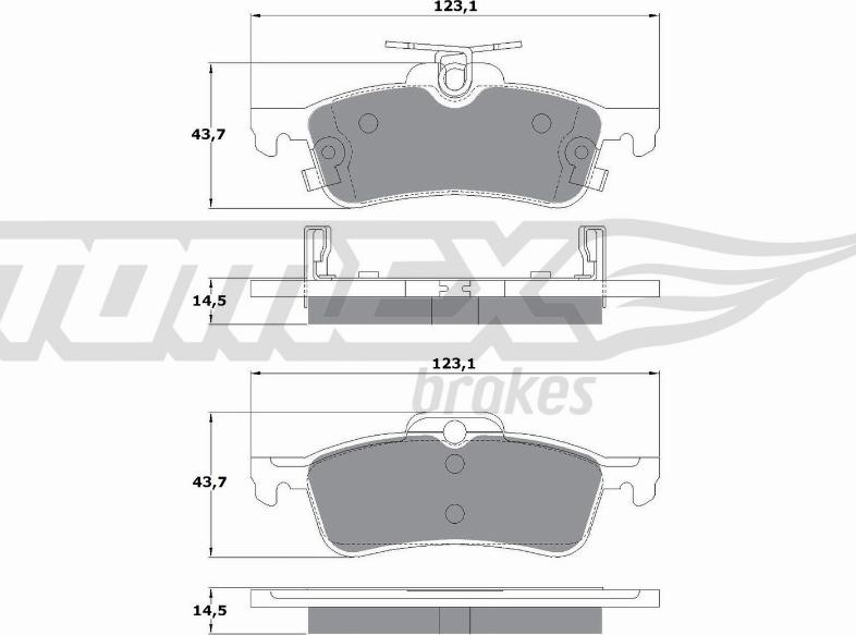 TOMEX brakes TX 15-79 - Bremžu uzliku kompl., Disku bremzes adetalas.lv