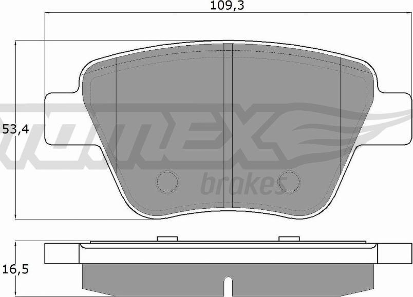 TOMEX brakes TX 16-59 - Bremžu uzliku kompl., Disku bremzes adetalas.lv