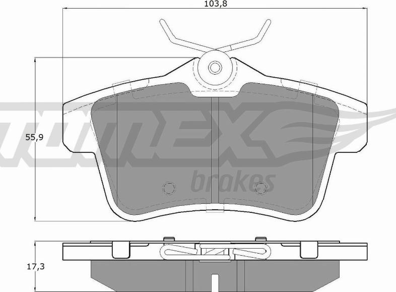 TOMEX brakes TX 16-60 - Bremžu uzliku kompl., Disku bremzes adetalas.lv