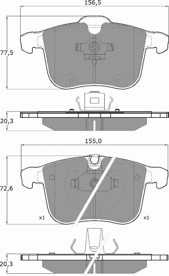 TOMEX brakes TX 16-19 - Bremžu uzliku kompl., Disku bremzes adetalas.lv