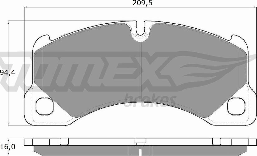 TOMEX brakes TX 16-71 - Bremžu uzliku kompl., Disku bremzes adetalas.lv