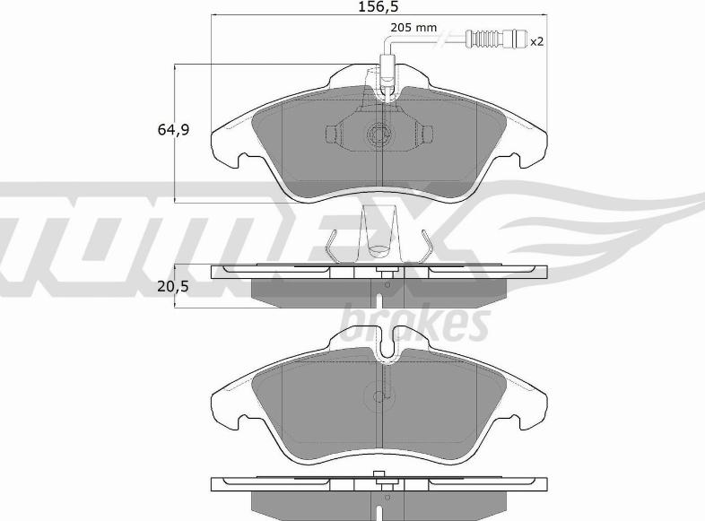 TOMEX brakes TX 10-931 - Bremžu uzliku kompl., Disku bremzes adetalas.lv