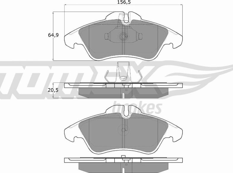 TOMEX brakes TX 10-93 - Bremžu uzliku kompl., Disku bremzes adetalas.lv