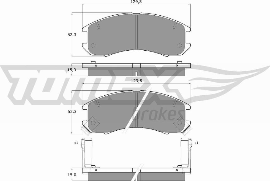 TOMEX brakes TX 10-56 - Bremžu uzliku kompl., Disku bremzes adetalas.lv