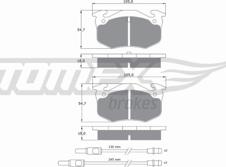 TOMEX brakes TX 10-511 - Bremžu uzliku kompl., Disku bremzes adetalas.lv