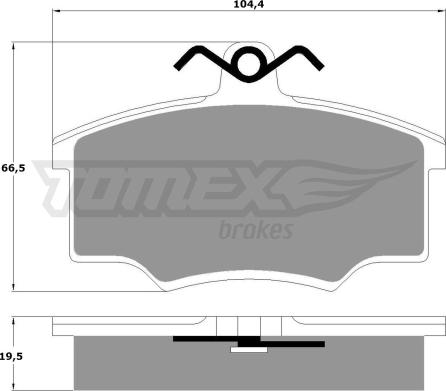 TOMEX brakes TX 10-57 - Bremžu uzliku kompl., Disku bremzes adetalas.lv