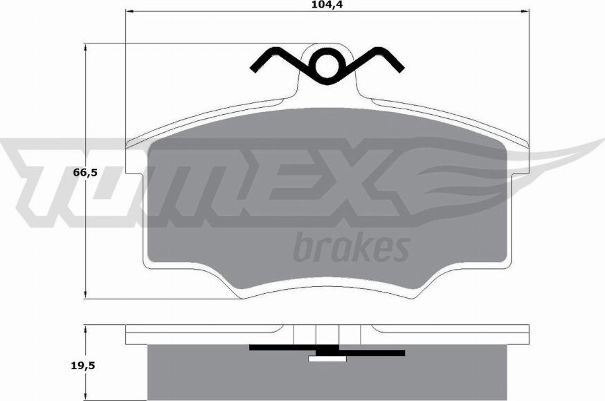 TOMEX brakes TX 10-57 - Bremžu uzliku kompl., Disku bremzes adetalas.lv