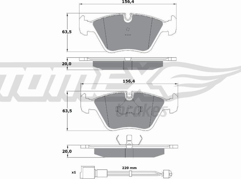 TOMEX brakes TX 10-691 - Bremžu uzliku kompl., Disku bremzes adetalas.lv