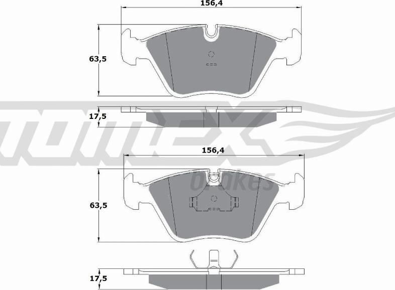 TOMEX brakes TX 10-692 - Bremžu uzliku kompl., Disku bremzes adetalas.lv